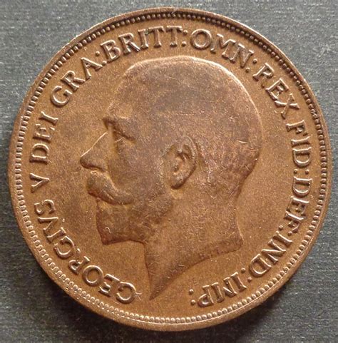 Great Britain George V Bronze One Penny Toned Ebay