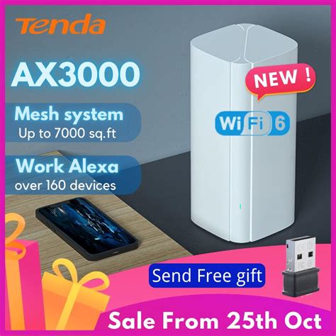 Tenda Ax3000 Wifi 6ระบบ Mx12ไร้สาย Router Wi Fi6ตาข่าย Wifi Router 7000 Sq Ft Wifi ช่วง