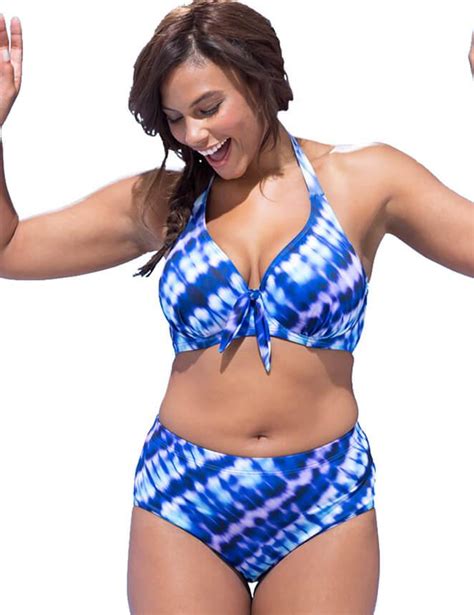 Plus Size Bikini Venus Multi Coloured Print Up To Uk 20 Natural Curves