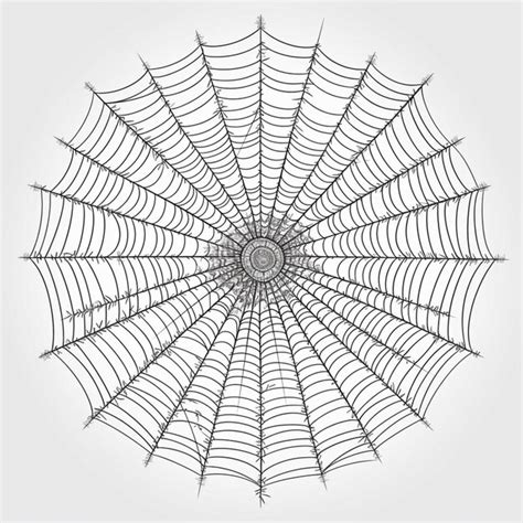 A Close Up Of A Spider Web With A White Background Generative Ai