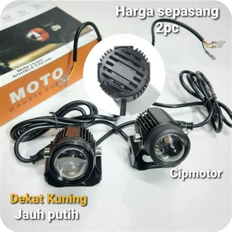 Lampu Tembak Laser D2 Laser HILOW PUTIH Kuning Min Driving Moto Led