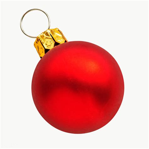 A Shiny Red Ball Christmas Ornament On Transparent Free Image By