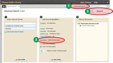 New Titles Search Steps Clinton Public Library