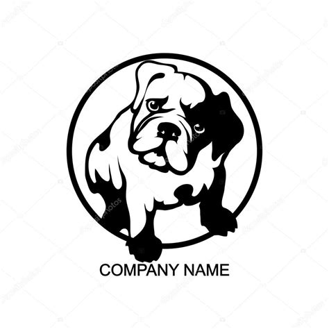 Black and white bulldog logo Stock Vector by ©korniakovstock@gmail.com ...