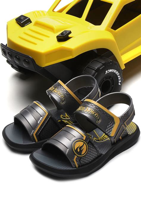 Sandália Grendene Kids Menino Hot Wheels Monster Truck Preto Compre