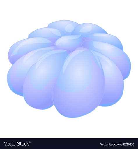 Blue Meringue Icon Cartoon Cream Swirl Royalty Free Vector