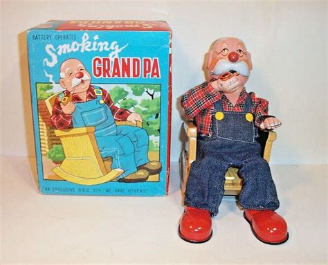 Marusan G B C Toys Smoking Grandpa Type I Antique Toys Library