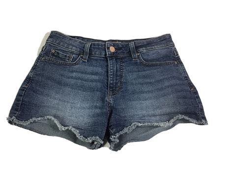 Levi Mid Rise Booty Shorts Stretch Cut Offs Blue Deni Gem