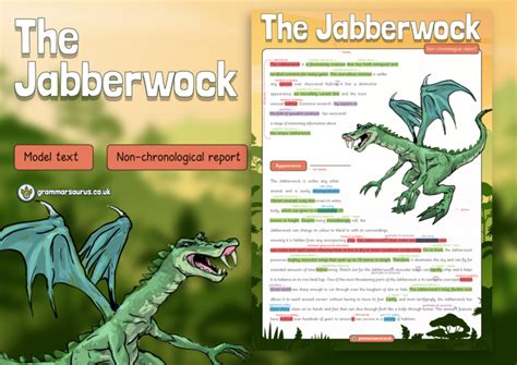 Year 5 Model Text Non Chronological Report The Jabberwock