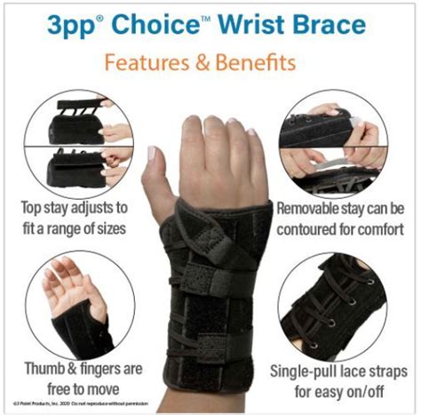 3pp Choice Wrist Brace Features And Benefits Wrist Brace Carpal