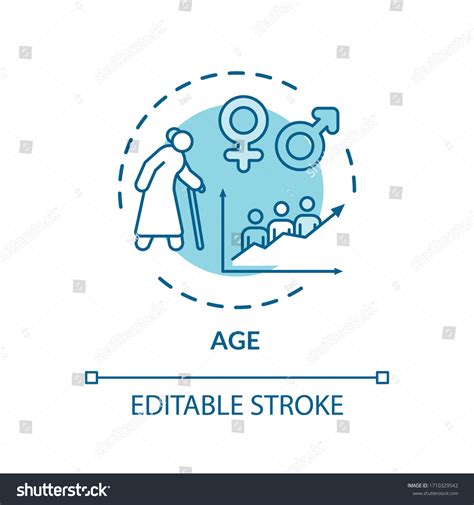 Age Concept Icon Cardiovascular System Diseases Stock Vector Royalty