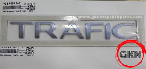 Arka Bagaj Kapak Yazisi Monogram Renault Traf C Iii R Gkn