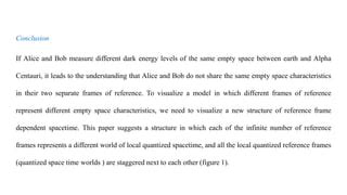 The Dark Energy Paradox Leads To A New Structure Of Spacetime Pptx