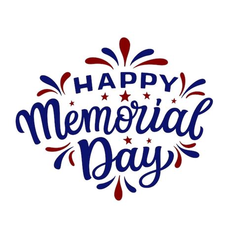 Premium Vector Happy Memorial Day Hand Lettering