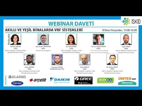 Webinar Akıllı ve Yeşil Binalarda VRF Sistemler YouTube