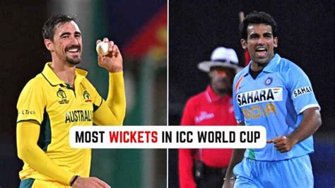 Players with most wickets in icc world cup history - CricWiki