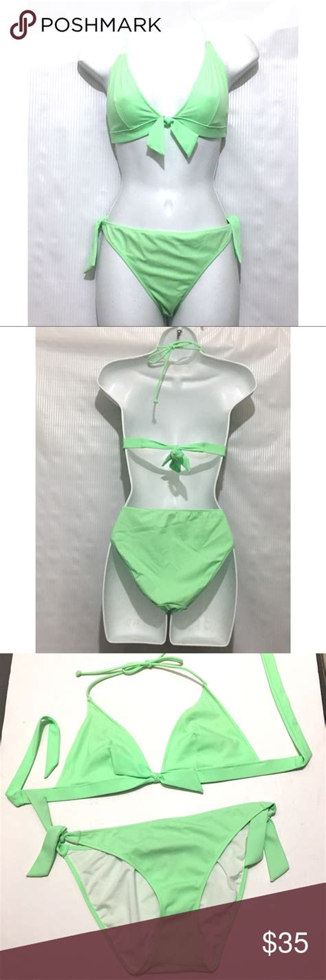 Victorias Secret Seafoam Green Bikini Size Lg Green Bikini