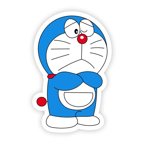 Doraemon Sad Sticker – stickermirchi.com