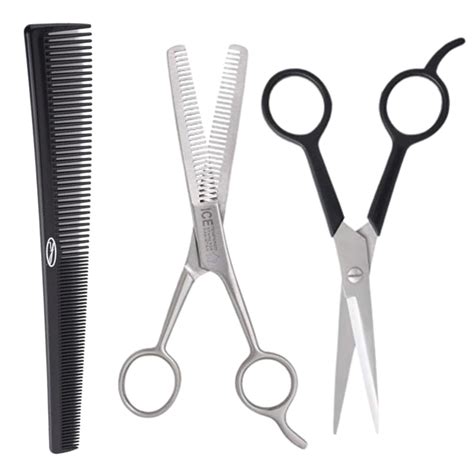 Fine Lines - Barbers Kit Set - Barber Comb Barber Scissors and Thinning ...