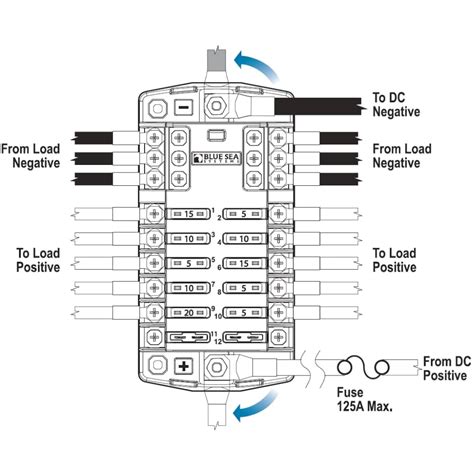 12 Circuit Marine Fuse Block With Negative Bus New Wire Marine