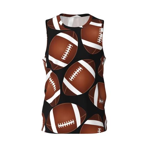 Coaee Brown Football On Black Men's Basketball Jersey S-4XL Men's Sleeveless Tops Single for ...