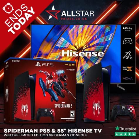 Hisense 55 4K TV Spider Man PS5 XMAS PREP All Star Prizes