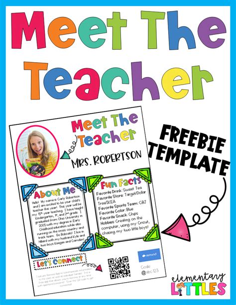 Meet The Teacher Template Free Pdf