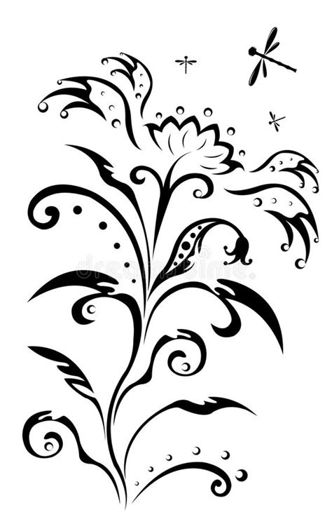 Papel De Parede Ornamento Floral Na Prata E No Azul Ilustração Stock