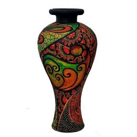 Ceramic Hand Painted Flower Vase At Rs 6000piece हस्त चित्रित फूलदान