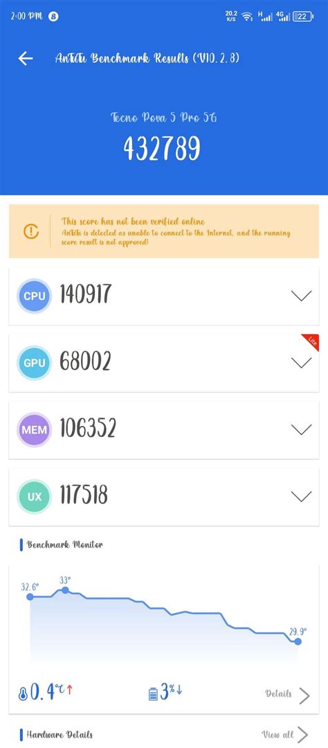 Antutu 10 Scores Of Tecno Pova 5 Pro Nr Benchmark