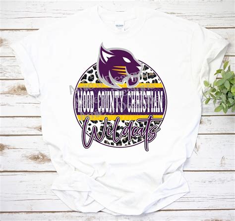 Wood County Christian Wildcats Mascot Version Glitter West - Etsy