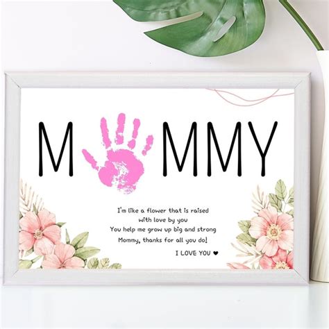 Mom Birthday Kid Handprint Etsy