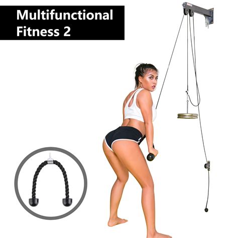 Trendbox Pulley System Gym Tricep Rope Pull Down Training Cable Machine Lat Pulldown