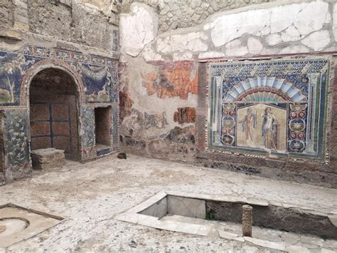 Interior De Una Casa En La Antigua Ciudad Romana De Herculano Enterrada