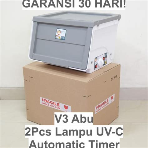 Jual UV C Box Sterilisasi 2 Lampu TUV Otomatis Kotak Sterilizer V3