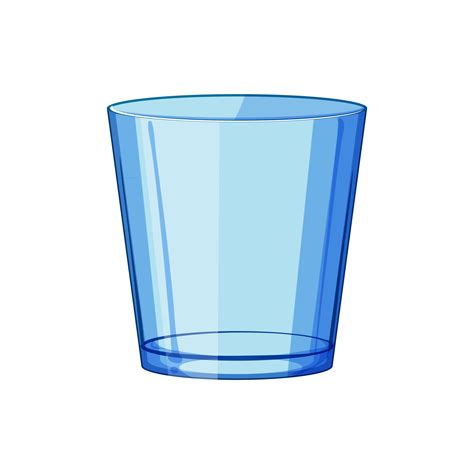 Transparent Glass Cup Cartoon Vector Illustration Vector Art