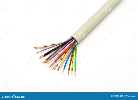 Electric Cable With Twisted Pairs Stock Image Image Of Line Screened