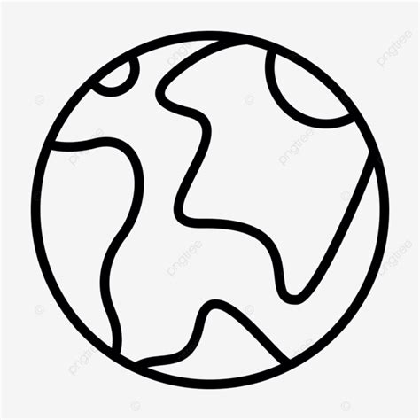 Earth Line Icon Vector Earth Icon Earth Global Png And Vector With