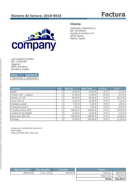 Modelo De Factura Para Aut Nomos Plantillas De Factura Images And Hot