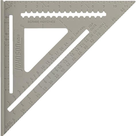 Johnson Level In Aluminum Rafter Square With Instruction Manual