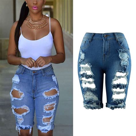 2021 Wholesale Summer 2017 High Waist Shorts Women Denim Shorts