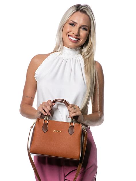 Bolsa Feminina Ba Al A De M O E Transversal Dhaffy Marrom Compre