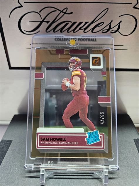 Panini Clearly Donruss Rated Rookie Sam Howell Sp Bronze Holo