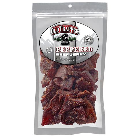 Peppered 10oz Bags Bulk Case Old Trapper Beef Jerky