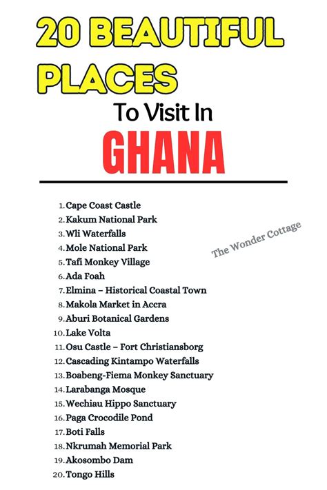 20 Best Places To Visit In Ghana The Wonder Cottage