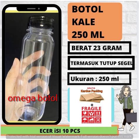 Jual BOTOL KALE 250 ML ECER ISI 10 Pcs Shopee Indonesia