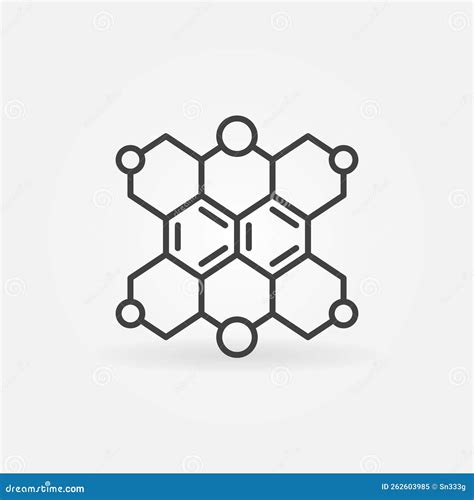 Hexagonal Molecular Structure Vector Chemical Formula Abstract Line ...