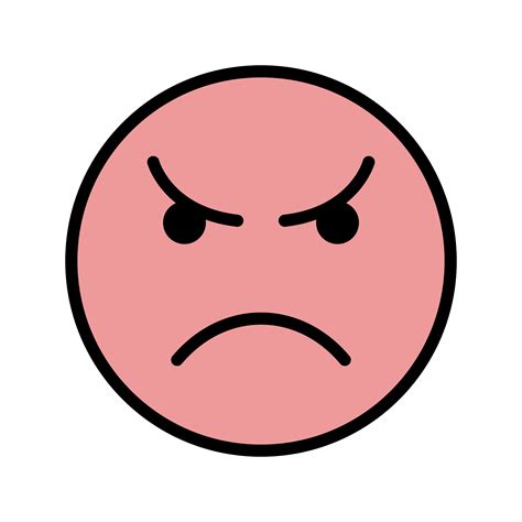 Angry Emoticon Vector Icon Vector Art At Vecteezy