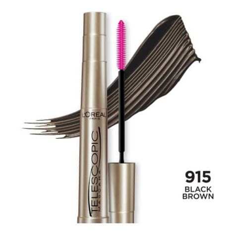 Loreal Paris Telescopic Mascara Washable Intense Lengthening 915 Black Brown 027 Fl Oz