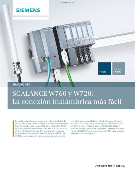 SCALANCE W760 y W720 La conexión inalámbrica más fácil